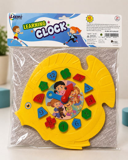 Learning Clock Toy for Kids | Time Learn, Number & Shape Matching Educational Toy