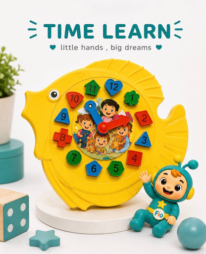 Learning Clock Toy for Kids | Time Learn, Number & Shape Matching Educational Toy